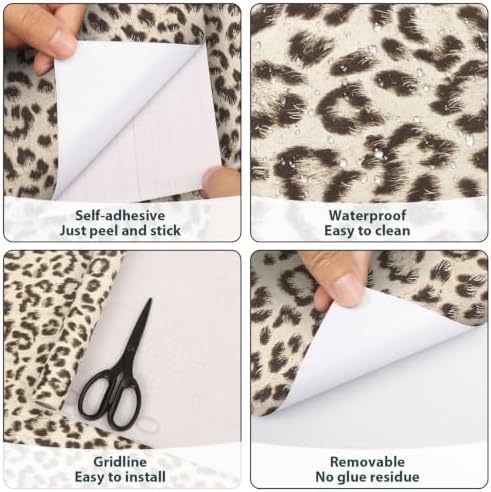 Leopard Print Wallpaper, Cheetah Peel and Stick Contact Paper 17"X120" - Image 6