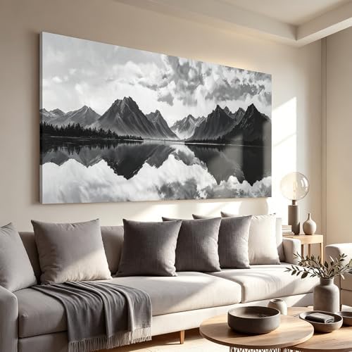 I@U Modern Landscape Wall Art Decor Abstract Black And White Wall Art Prints by IU