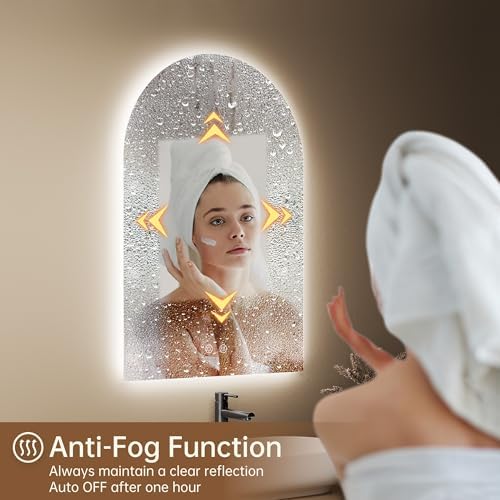 20"x30" Arched LED Lighted Bathroom Mirror - Image 2