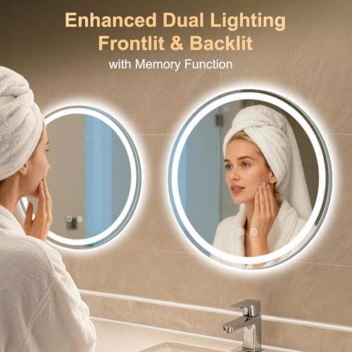 20 Inch Round LED Bathroom Mirror - Image 3