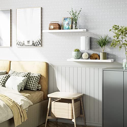Love-KANKEI 24" Long White Floating Shelves - Image 2