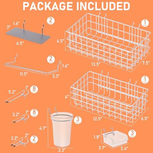 INCLY 30PCS Peg Board Organizer Accessories Kit - Image 6