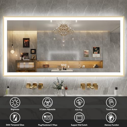 72x36 Inch LED Bthroom Mirror - Image 2
