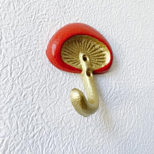 Rustic Mushroom-Shaped Decorative Wall Hook Rack Hangers - Image 5