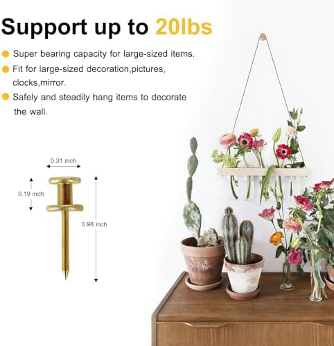FUZANWJ Double Headed Picture Hangers, Thumb Tacks, Picture Nails - Image 2