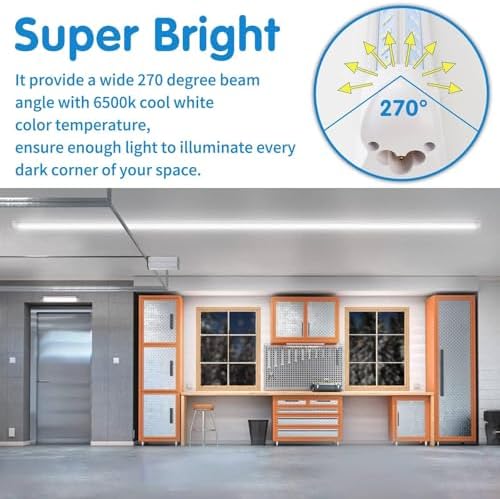 Led Shop Lights, Led Shop Lights 4FT 50W 6500K 7000LM Clear White, Shop Light - Image 3