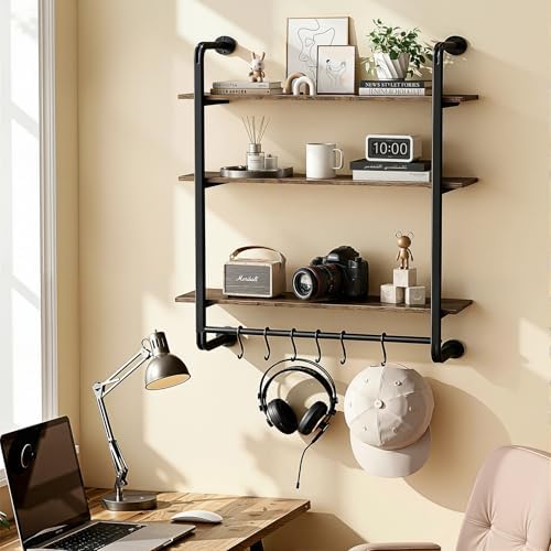 3 Tier Industrial Pipe Floating Shelf - Image 5