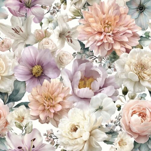 Stickorama Watercolor Floral Peel and Stick Wallpaper Self Adhesive 17.72" x by Unknown