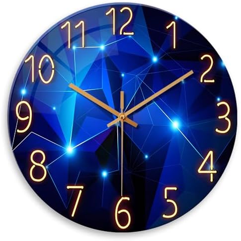 Large Blue Wall Clock Battery Operated 16 Inch by Constantplanet%E6%97%97%E8%88%B0%E5%BA%97
