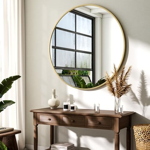 XRAMFY 36 Inch Round Mirror-Gold Circle Mirrors - Image 3