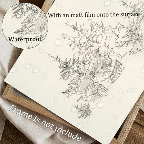 uniro Pine Tree Vintage Wall Art Gray Prints - Image 5