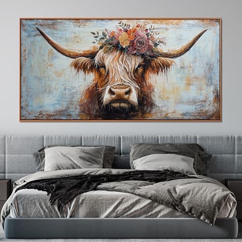 Canvas Wall Art Decor Canvas Art Wall Decor Highland Cow Wall Art Prints Wall - Image 2