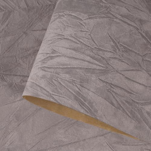 CRE8TIVE Crinkle Crushed Velvet Wallpaper Peel and Stick Grey Contact Paper - Image 7