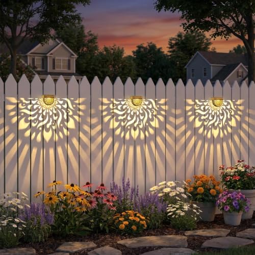 Solar Fence Lights 6 Pack Solar Deck Step Wall Lights Outdoor Waterproof LED - Image 3