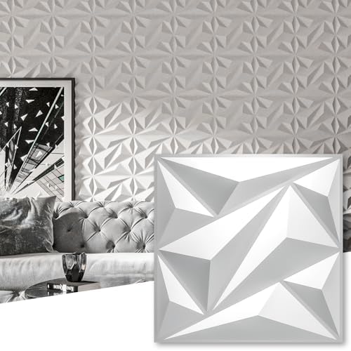 Art3dwallpanels 100 Pack 3D Wall Panels Diamond by Art3dwallpanels