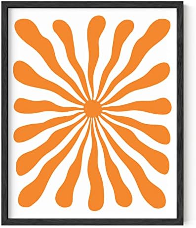 HAUS AND HUES Abstract Orange Wall Art by HausandHuesArtPrints