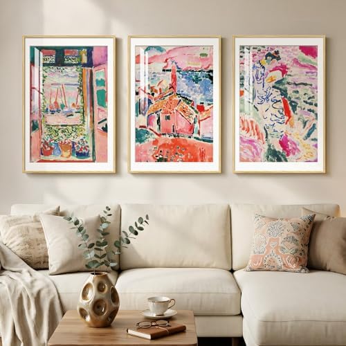 Large Framed Matisse Colorful Canvas Wall Art by Cuspin