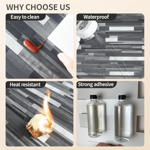 DICOFUN Peel and Stick Backsplash Tiles, 1 Sheet - Image 4