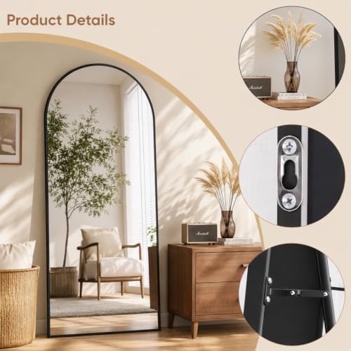 65"x24" Arch Floor Mirror, Full-Length Wall Mirror - Image 5