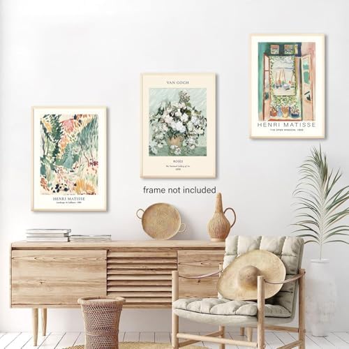 LYPHNX Sage Green Matisse Poster Wall Art Vintage Abstract Floral Prints Set of - Image 4