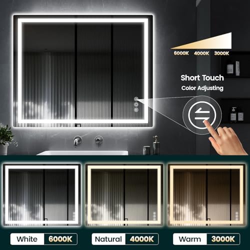 Memobarco 32" x 40" LED Bathroom Mirror - Image 4