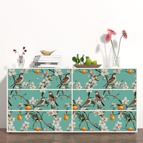 Laatse Vintage Floral Bird Wallpaper Peel and Stick 17.5" × 118" - Image 6