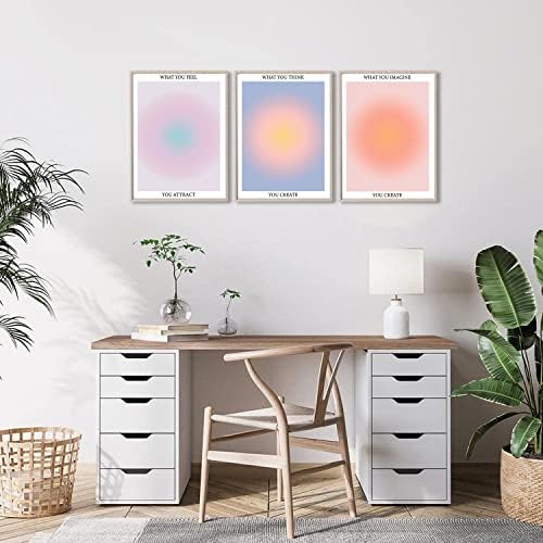 NCYEL 3 Colorful Abstract Halo Posters, 16x24inx3 Unframed - Image 5