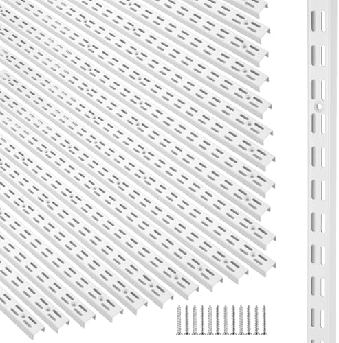 MorningRo 20 Pack 47.5" Dual Track Shelving Rail, Dual Slot Upright by MorningRo