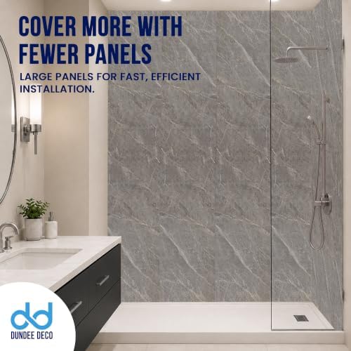 Dundee Deco Faux Stone Wall Panel Sample, Dark Grey, 6x6 in - Image 4