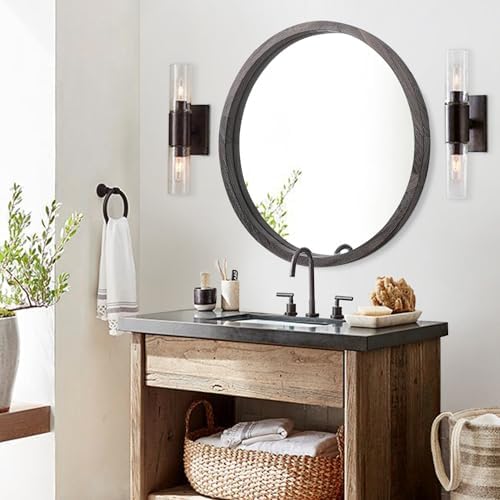 JJUUYOU Large Circle Wall Mirror 20 Inch Round Wall Mirror - Image 4