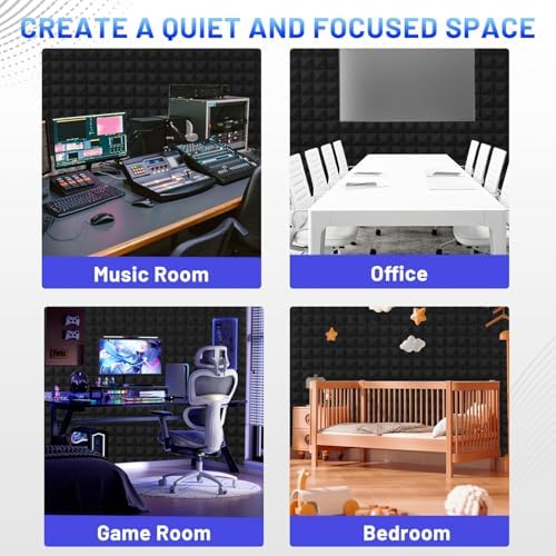Focusound 36 Pack Sound Proof Foam Panels - Image 7