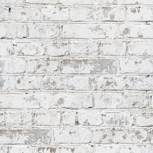 PeonyQueen Brick Wallpaper Peel and Stick 17.3"x78.8" Vintage by PeonyQueen