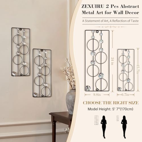 ZEXUIRU 2 Pcs Abstract Metal Art - Image 3