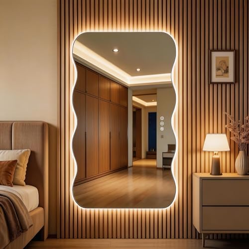 Hasipu 55"x30" Wavy Mirror by Whatssuitableisthebest