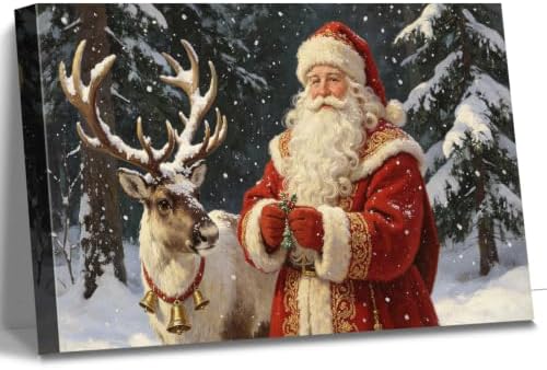AVANT GARDE CANVAS Christmas Canvas Wall Art, Santa Claus by AVANTCARDECANVAS