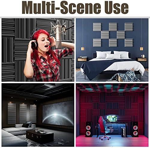 48 Pack Sound Proof Foam Panels, Decorative Soundproof Wall Panels Sound - Image 6