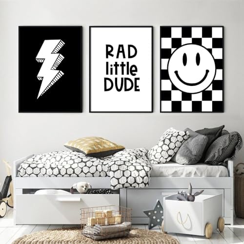 Boys Room Wall Art Decor Set of 3 Toddler Nursery Canvas Wall Art Baby Kids - Image 5