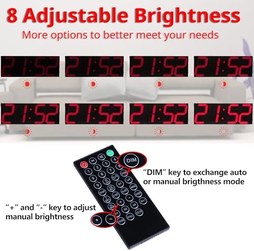 Goetland 18 inch Oversized Digital Wall Clock LED Modern Large Display - Image 2
