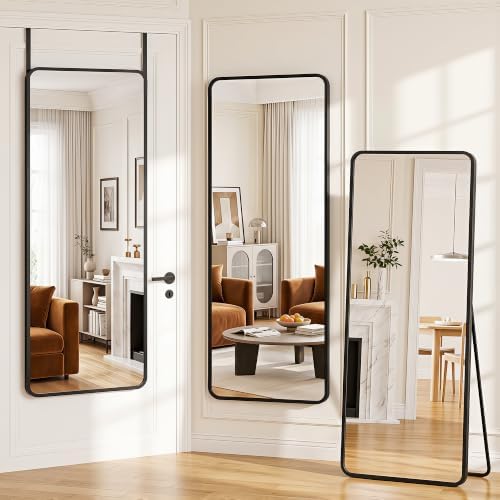 Suidia Full Length Mirror Over the Door&Wall Mounted, HD Shatterproof, Hanging - Image 2