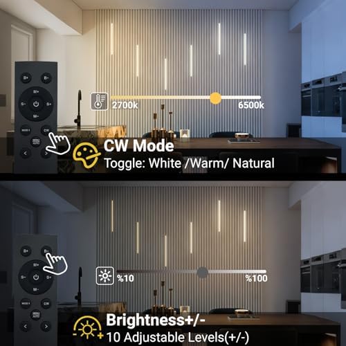 HAMRVL CCT Tunable 3000K-6500K Wall Panel Lights, 28 Mode, Slat Wall Lights - Image 3