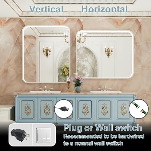 36"x30" Silver LED Bathroom Mirror - Image 6