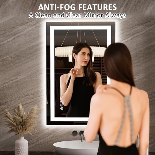 LOAAO 23.6"x35.4" LED Bathroom Mirror - Image 2