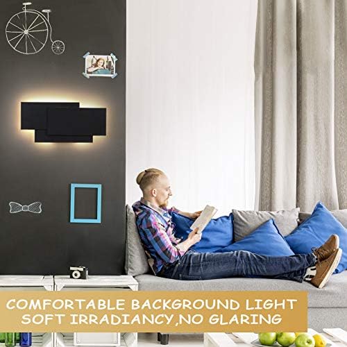 Ralbay 15.75”/36W LED Modern Wall Sconce Indoor Matte Black Wall Mount Light - Image 5