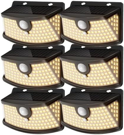 Aootek Solar Motion Sensor Lights Outdoor 120 LEDs, 6 Pack by Lightupeveryconer