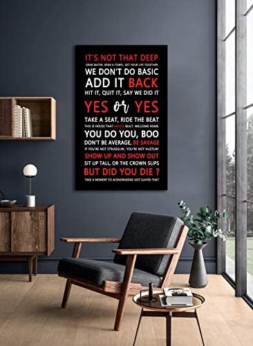AMART SUN Mixed Quotes Fitspiration Motivational Quotes Print Canvas Wall Art • - Image 3