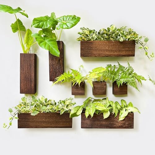 LaLaGreen Wood Planter Box for Plants Wall Planters for Indoor by L%C3%A1L%C3%A1Green
