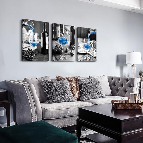 Lapremoly Blue Wine Wall Art Prints - Image 2