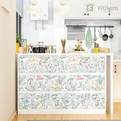 Fititem Floral Peel and Stick Wallpaper Boho Nature Wall Paper 17.3”×78.7” - Image 5