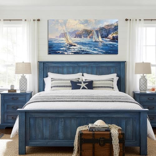 Anolyfi Nautical Coastal Canvas Wall Art - Image 6