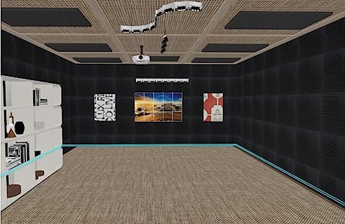 52 Pack Acoustic Foam Panel Wedge Studio Soundproofing Wall Tiles 12" X 12" X 1" - Image 2